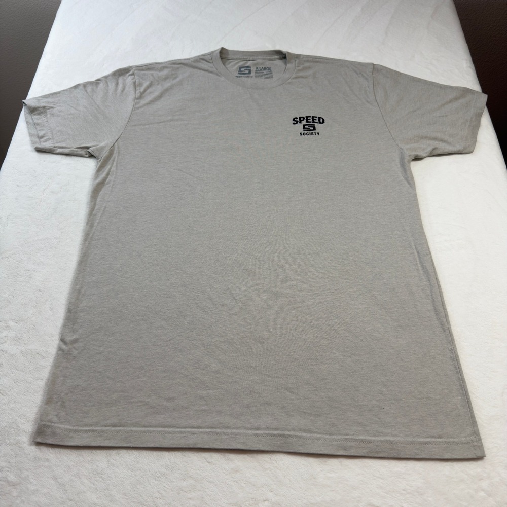 Speed Society Motorsports T Shirt Mens XL Grey Good Graphic Tee Enthusiasts Only